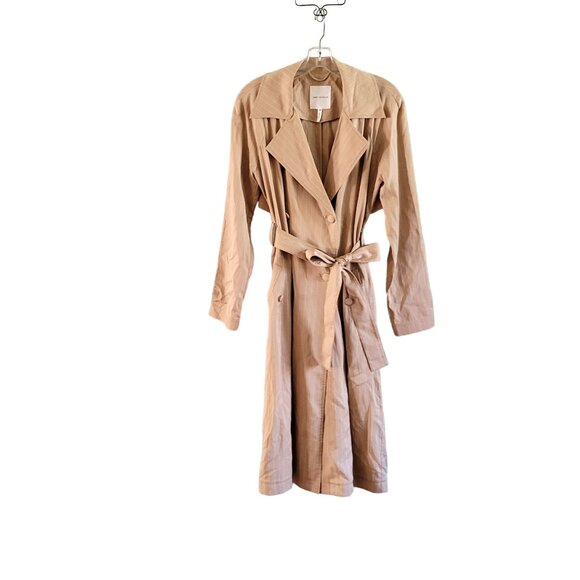 Avec Les Filles Jackets & Blazers - Avec Les Filles Pinstripe Lightweight Trench Coat